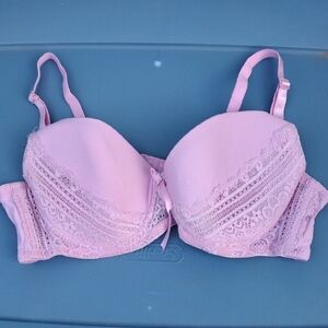 Pink Clover Delicate Pink Lace Bra